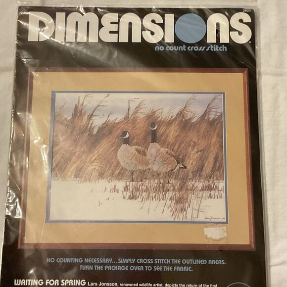 Dimensions No Count Cross Stitch Kit Waiting for Spring - Picture 3 of 4